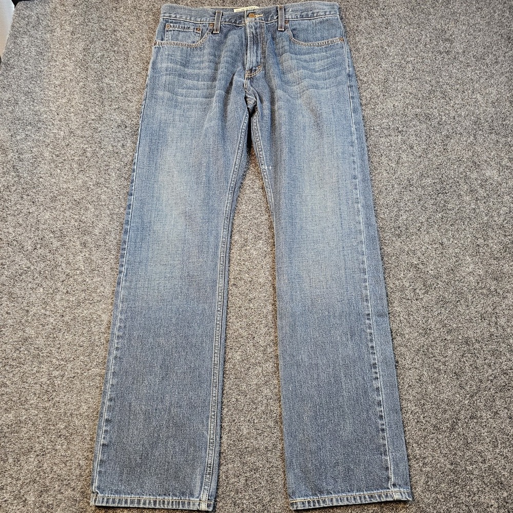 Levi's 514 Slim Straight Jeans Men's 34x34 Blue Medium‎ Wash 100% Cotton Denim